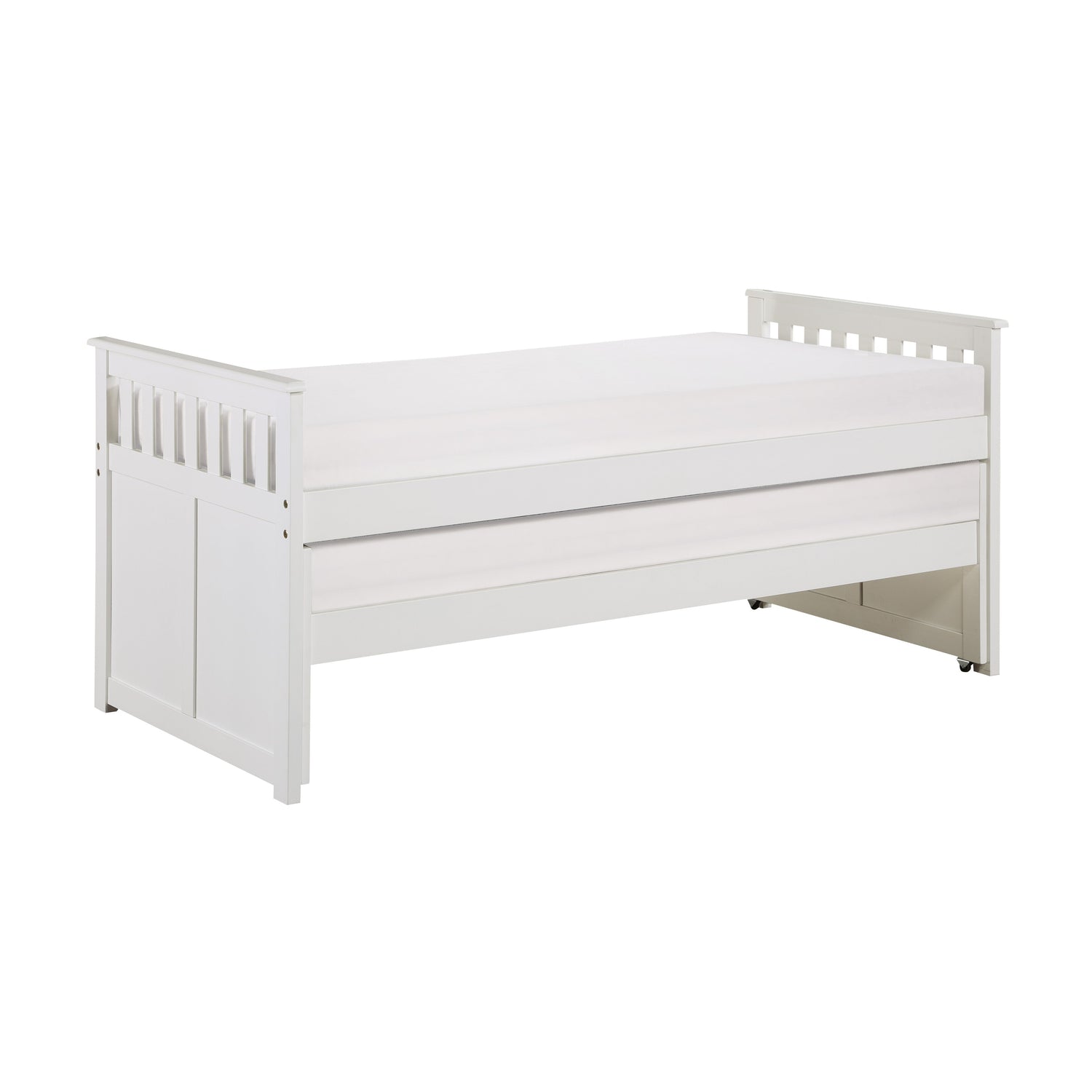 Galen White Twin/Twin Bed - SET | B2053RTW-1 | B2053RTW-2 | B2053RTW-SL - Bien Home Furniture & Electronics