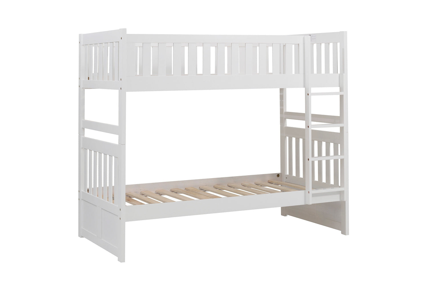 Galen White Twin/Twin Bunk Bed - SET | B2053W-1 | B2053W-2 | B2053W-SL - Bien Home Furniture & Electronics