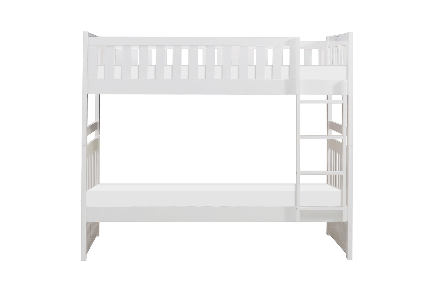 Galen White Twin/Twin Bunk Bed - SET | B2053W-1 | B2053W-2 | B2053W-SL - Bien Home Furniture & Electronics