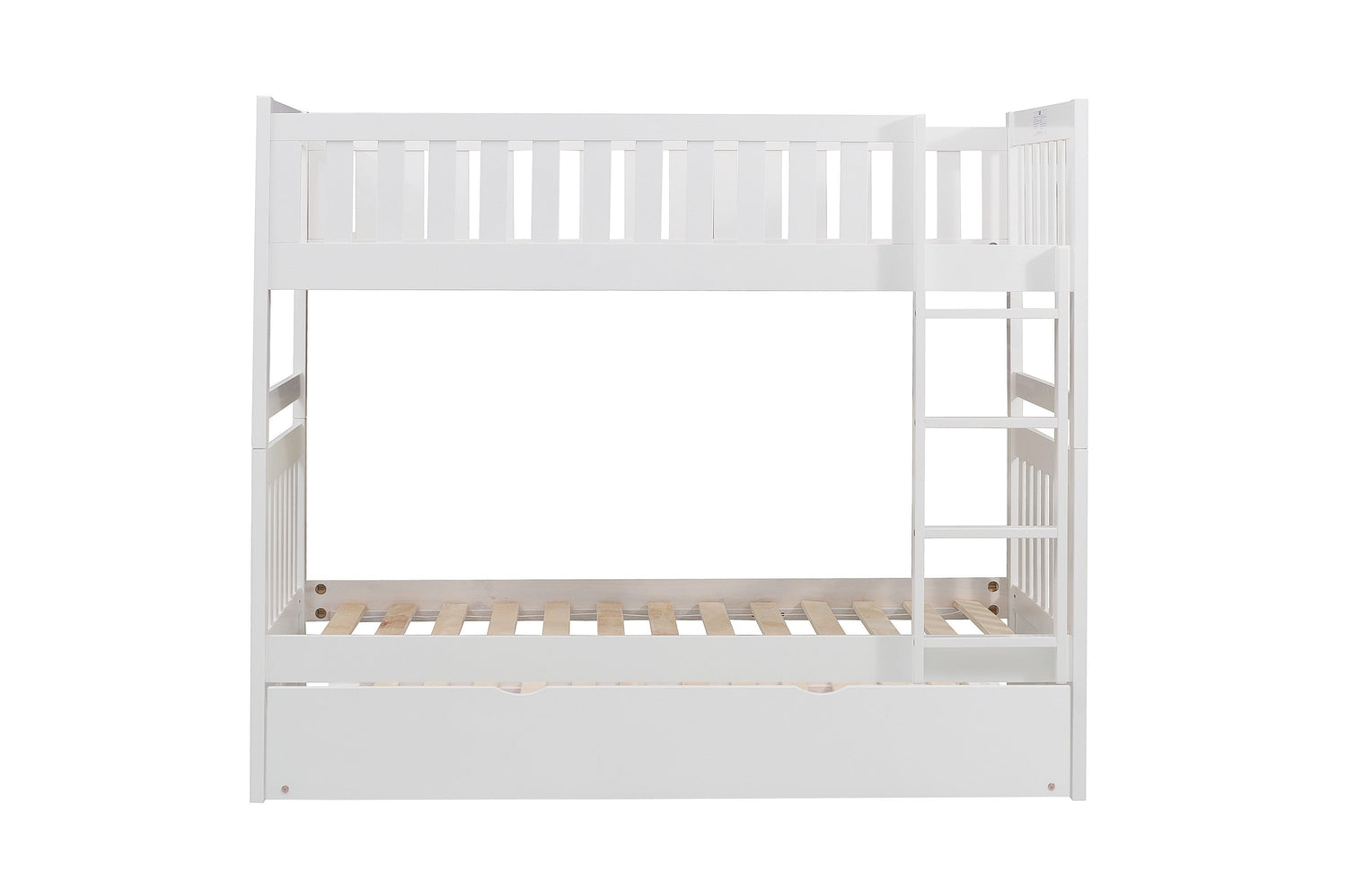 Galen White Twin/Twin Bunk Bed with Twin Trundle - SET | B2053W-1 | B2053W-2 | B2053W-SL | B2053W-R - Bien Home Furniture & Electronics