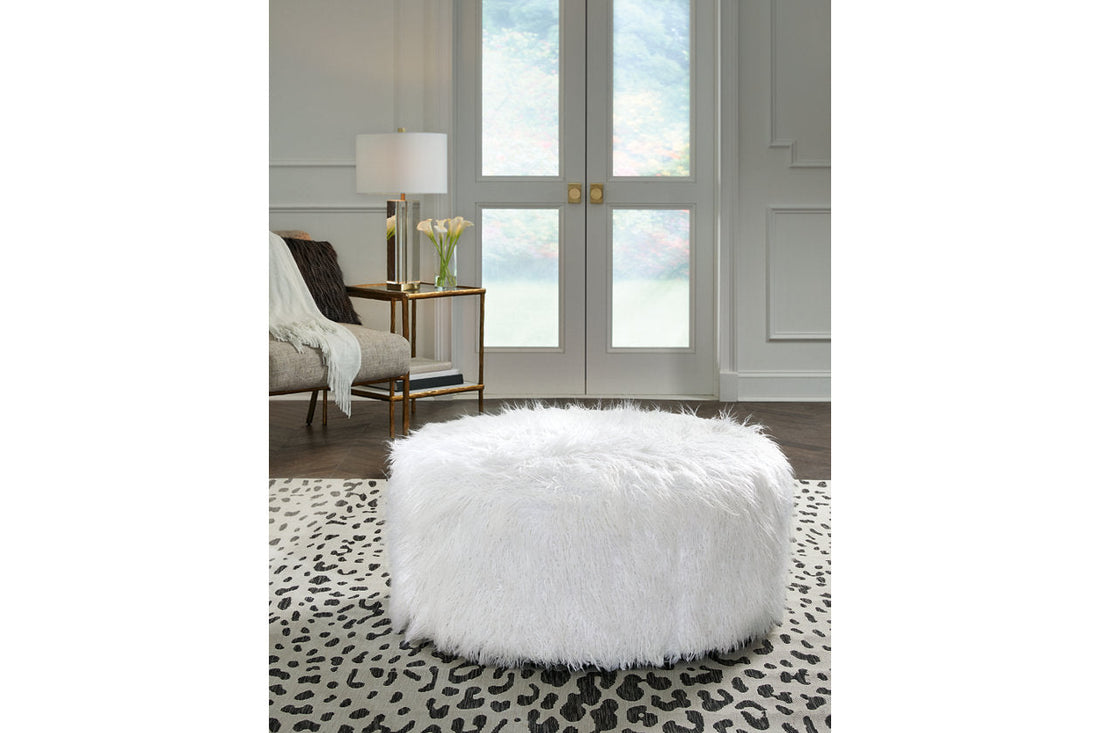 Galice White Oversized Accent Ottoman - A3000334 - Bien Home Furniture &amp; Electronics