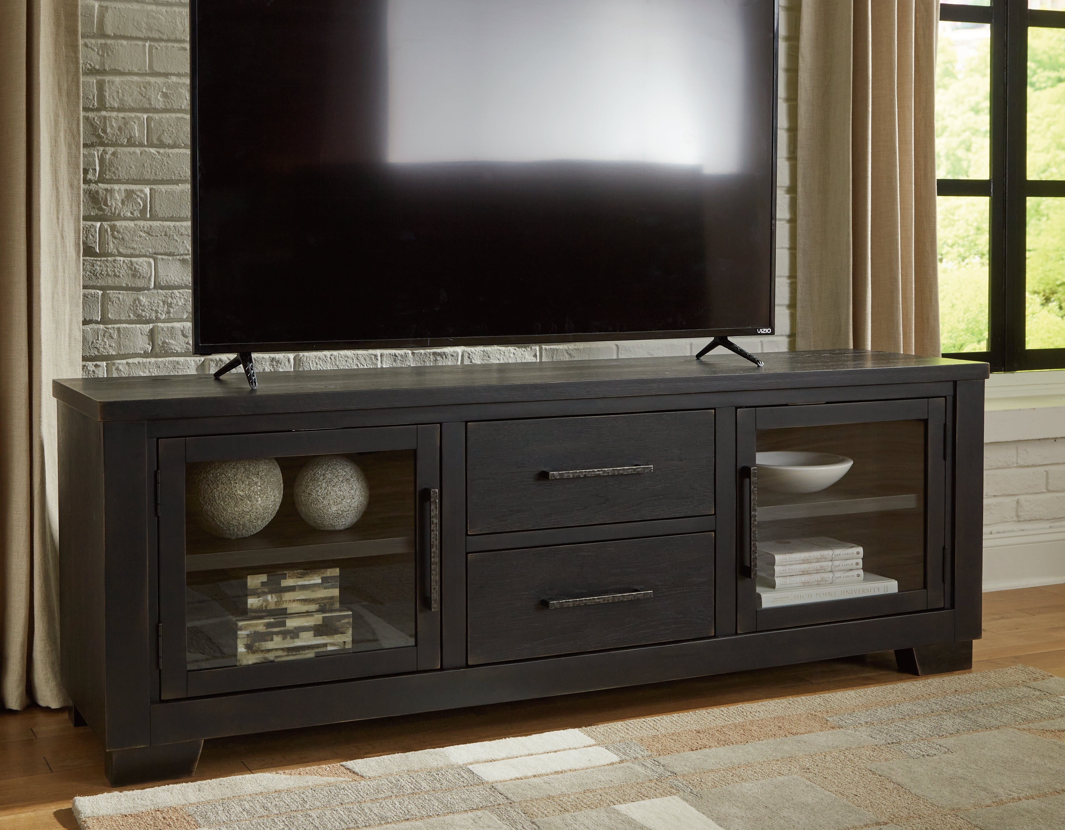 Galliden Black 80" TV Stand - W841-168 - Bien Home Furniture & Electronics