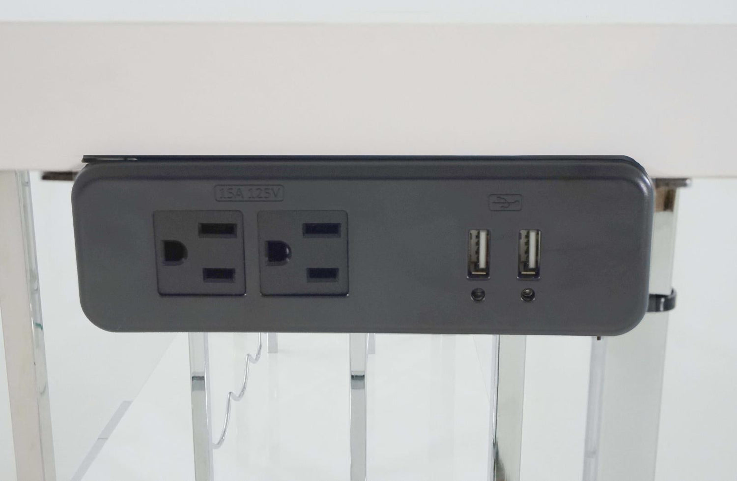 Gallimore High Glossy White/Chrome 2-Door Bar Cabinet with Glass Shelf - 182757 - Bien Home Furniture & Electronics