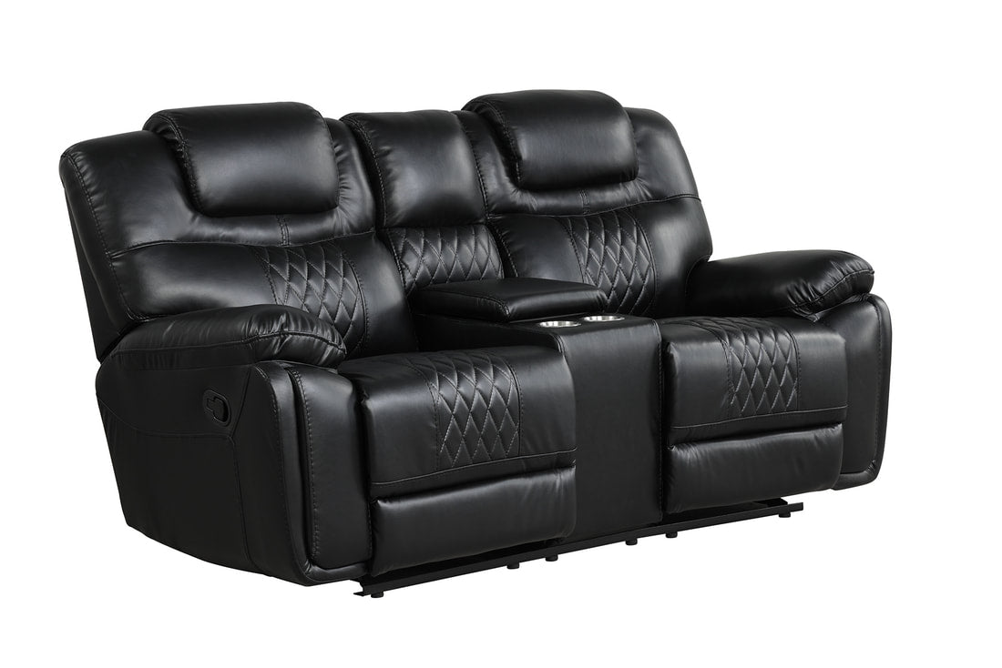 Galveston Black Reclining Living Room Set - Galveston - Black - Bien Home Furniture &amp; Electronics