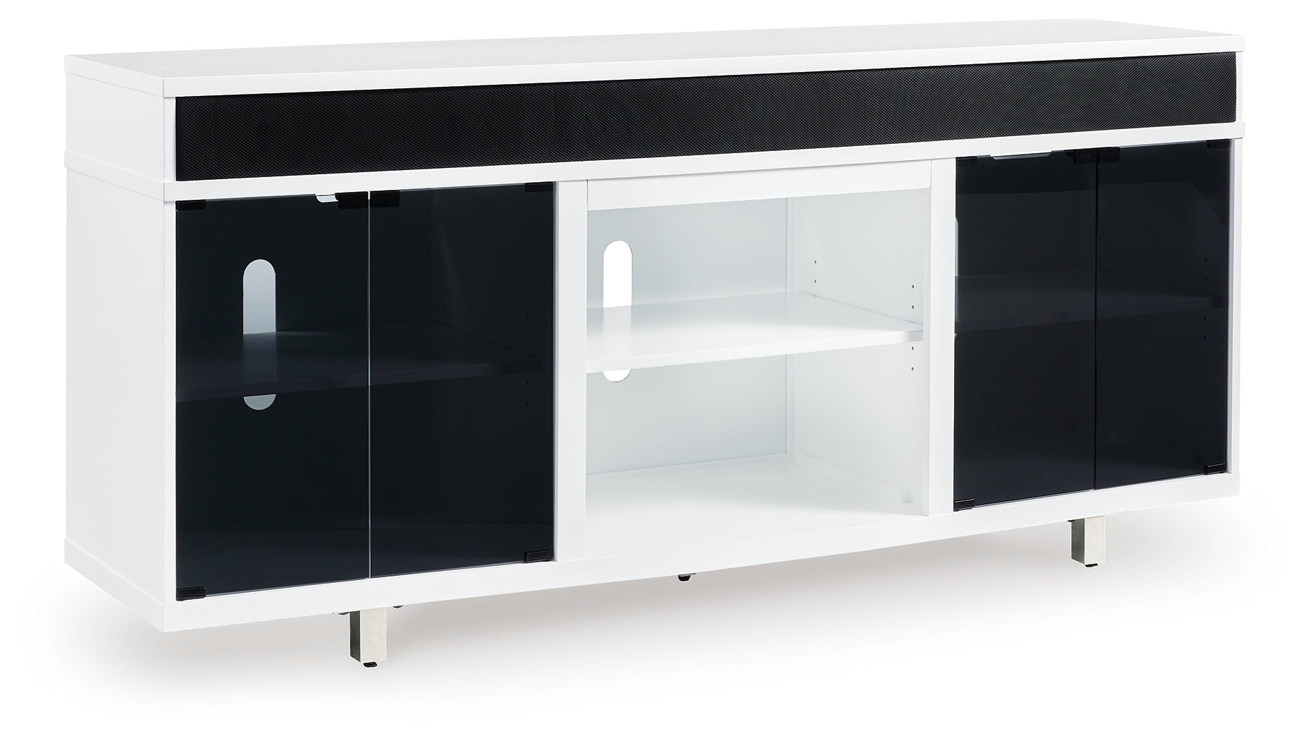 Gardoni White/Black 72&quot; TV Stand - W756-68 - Bien Home Furniture &amp; Electronics