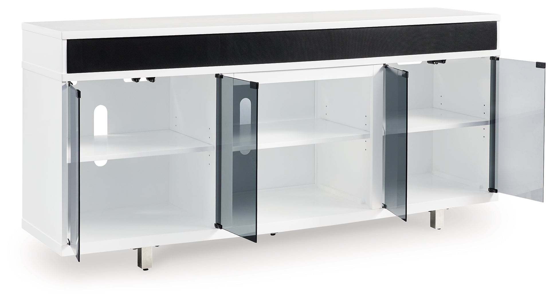 Gardoni White/Black 72&quot; TV Stand - W756-68 - Bien Home Furniture &amp; Electronics