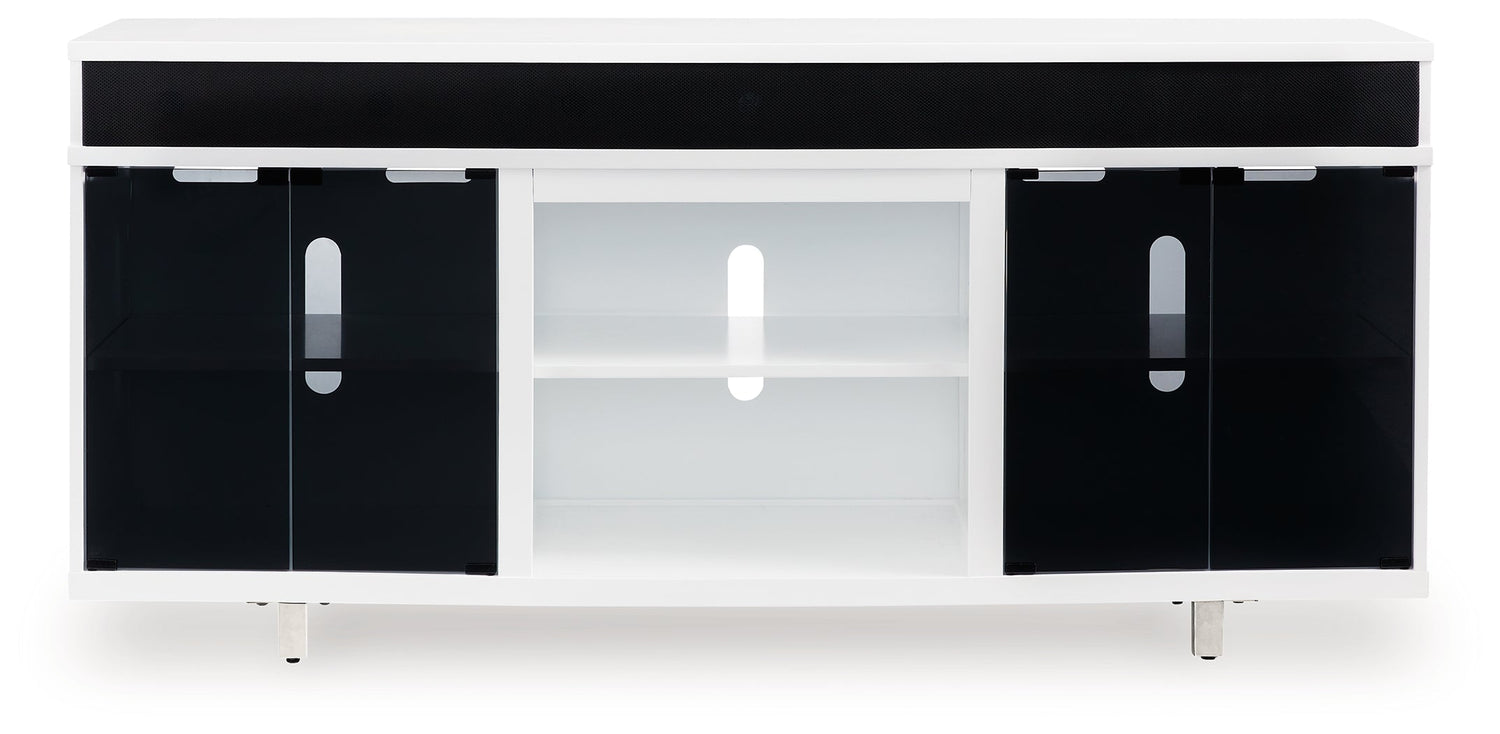 Gardoni White/Black 72&quot; TV Stand - W756-68 - Bien Home Furniture &amp; Electronics