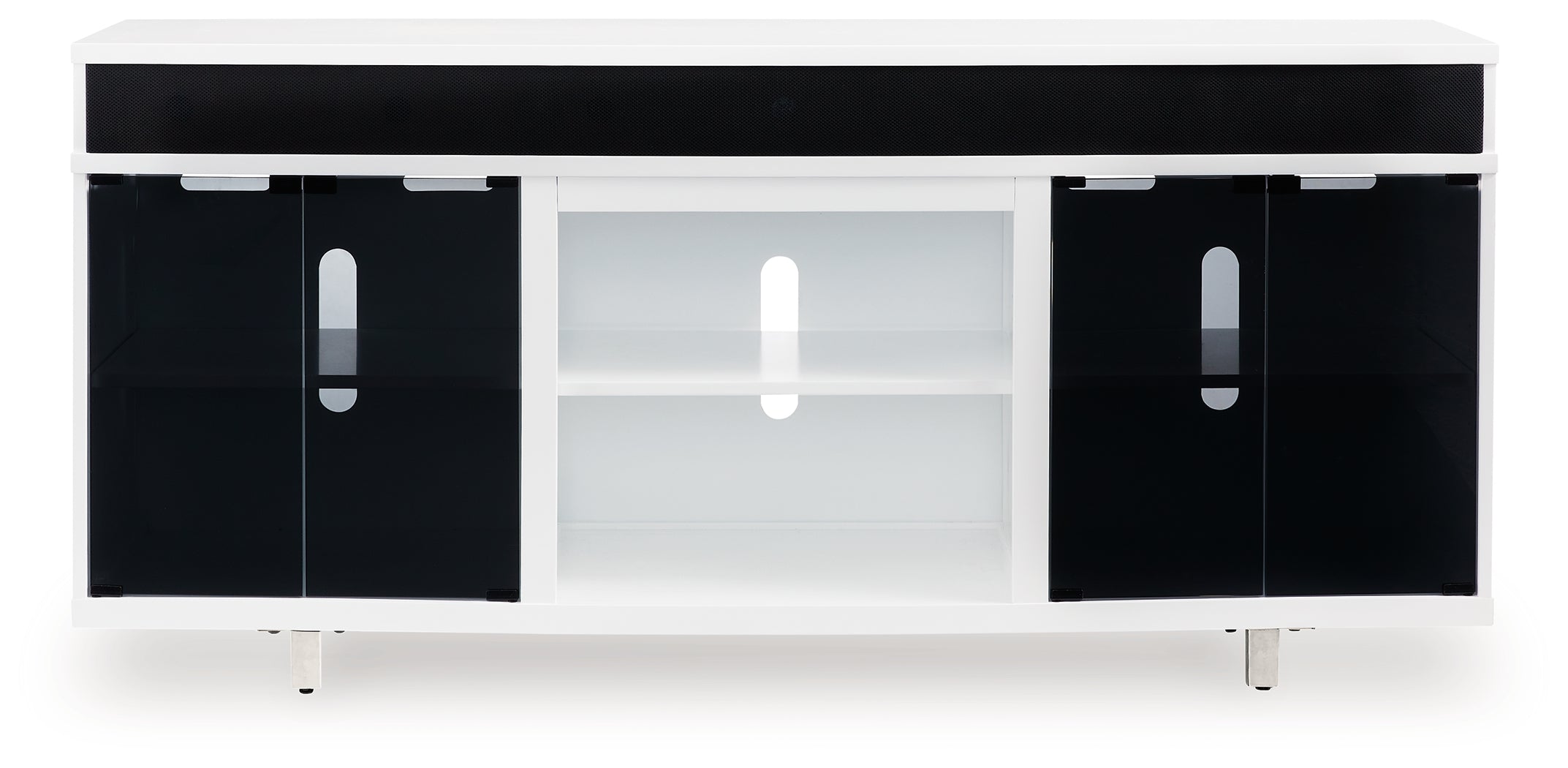 Gardoni White/Black 72&quot; TV Stand - W756-68 - Bien Home Furniture &amp; Electronics