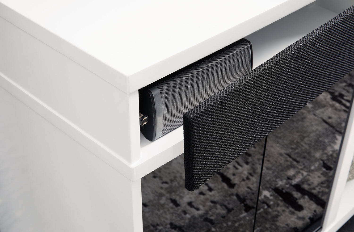 Gardoni White/Black 72" TV Stand - W756-68 - Bien Home Furniture & Electronics