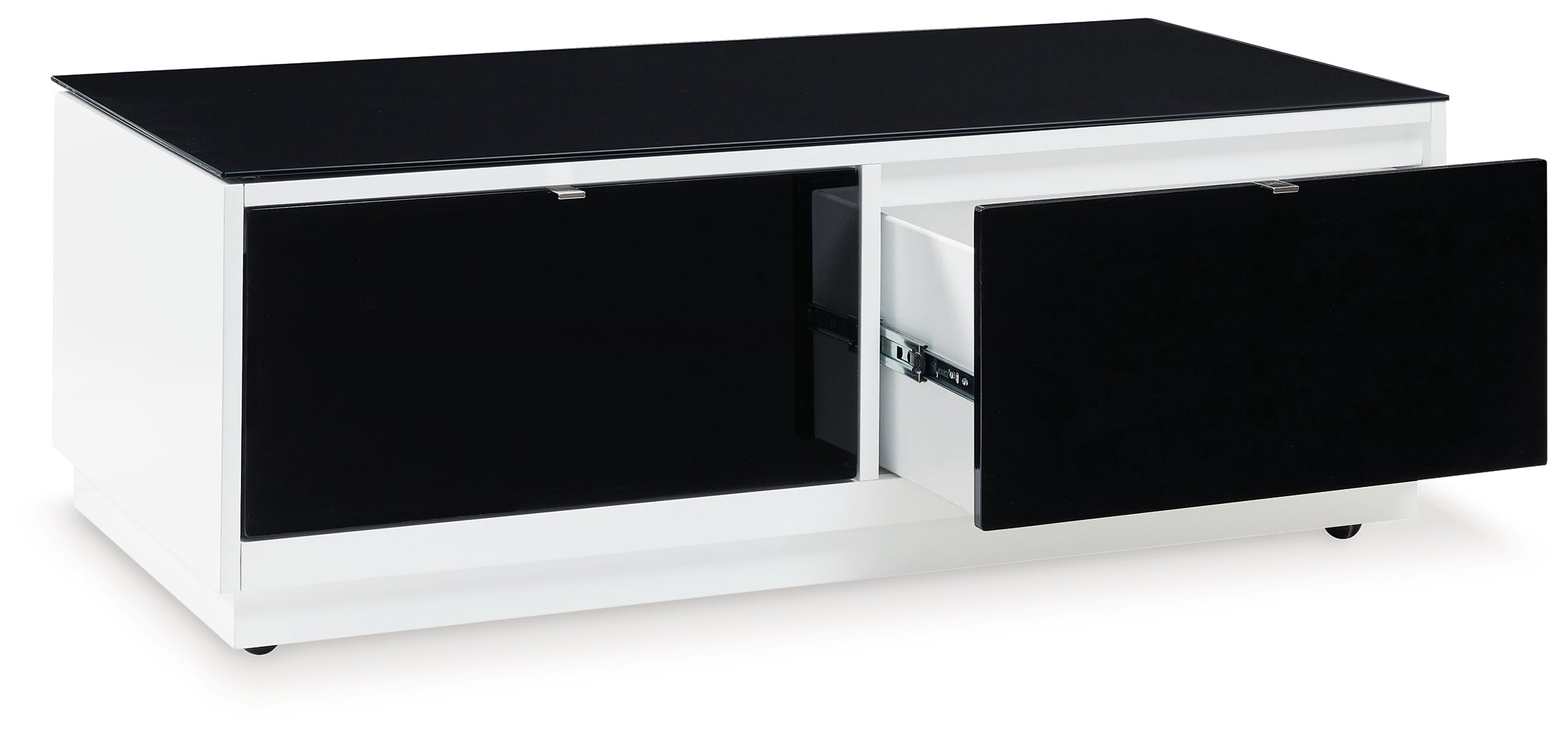 Gardoni White/Black Coffee Table - T756-1 - Bien Home Furniture & Electronics