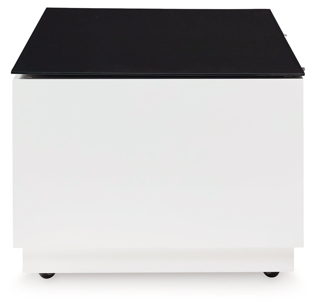 Gardoni White/Black Coffee Table - T756-1 - Bien Home Furniture & Electronics