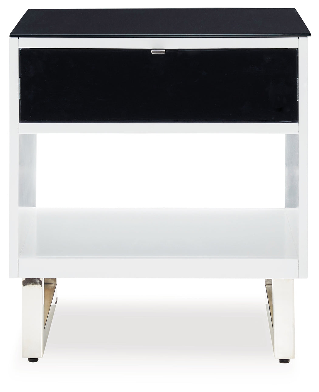 Gardoni White/Black End Table - T756-3 - Bien Home Furniture & Electronics