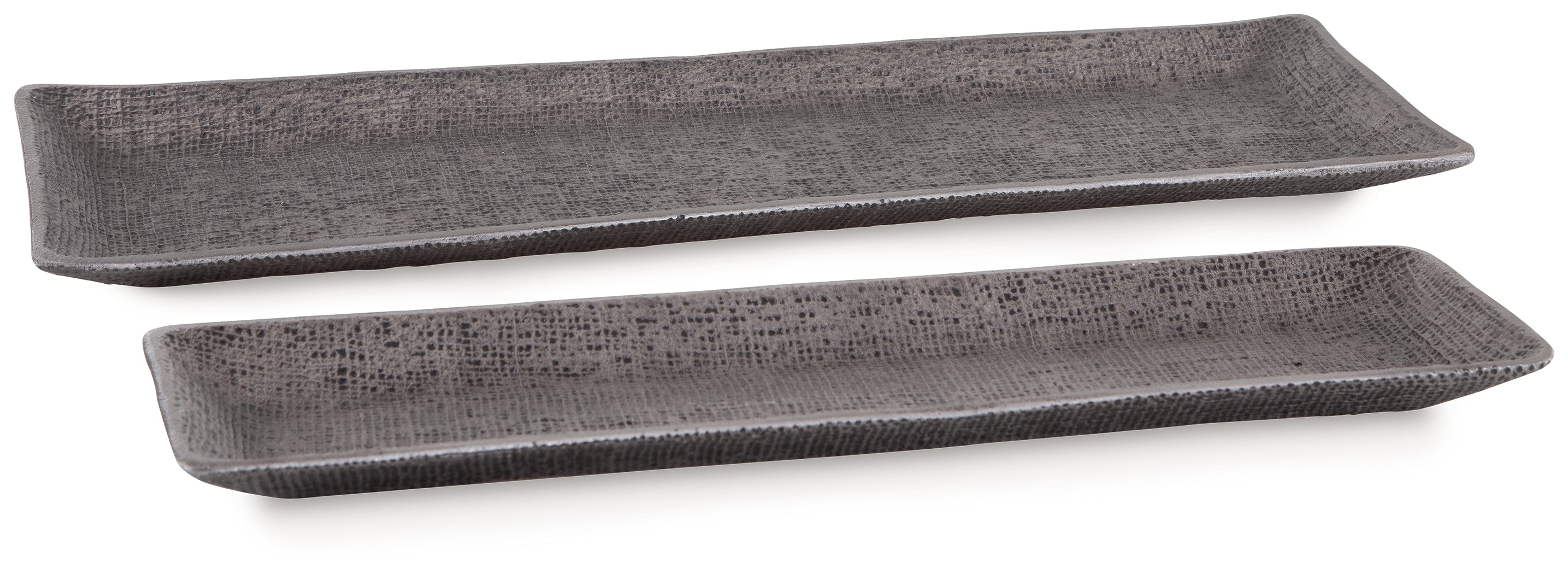 Garekton Pewter Finish Tray, Set of 2 - A2000590 - Bien Home Furniture & Electronics