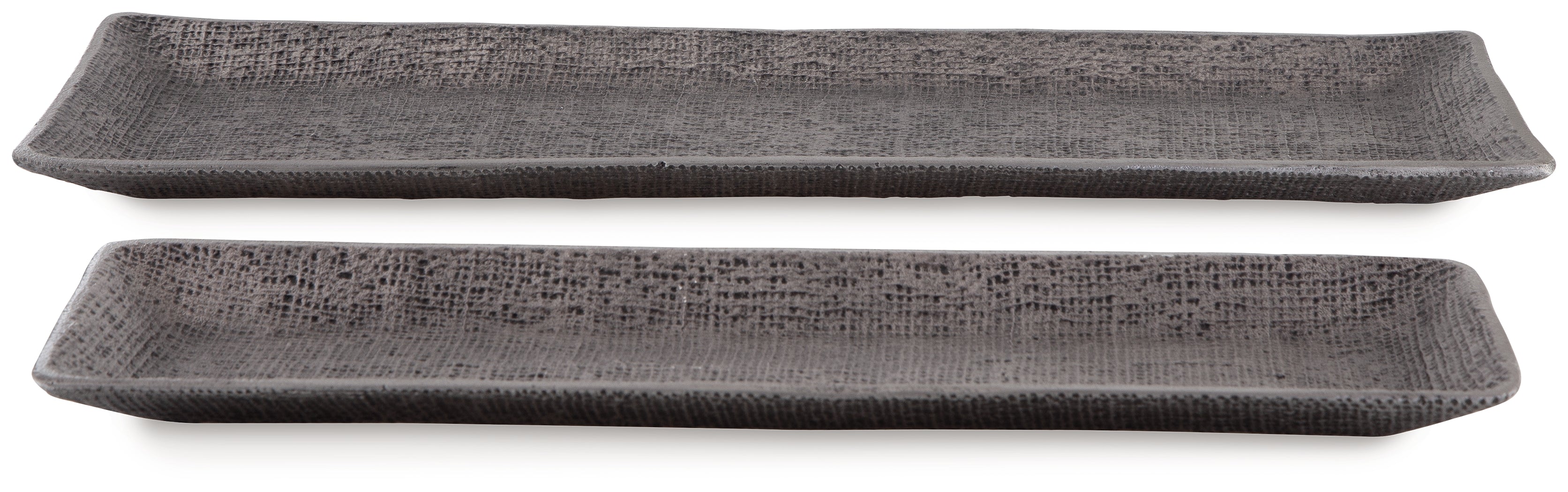 Garekton Pewter Finish Tray, Set of 2 - A2000590 - Bien Home Furniture & Electronics
