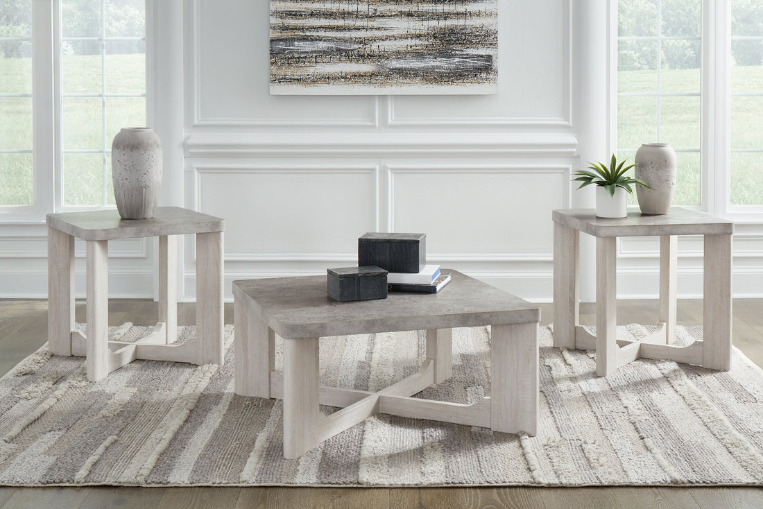 Garnilly Whitewash Table (Set of 3) - T247-13 - Bien Home Furniture &amp; Electronics