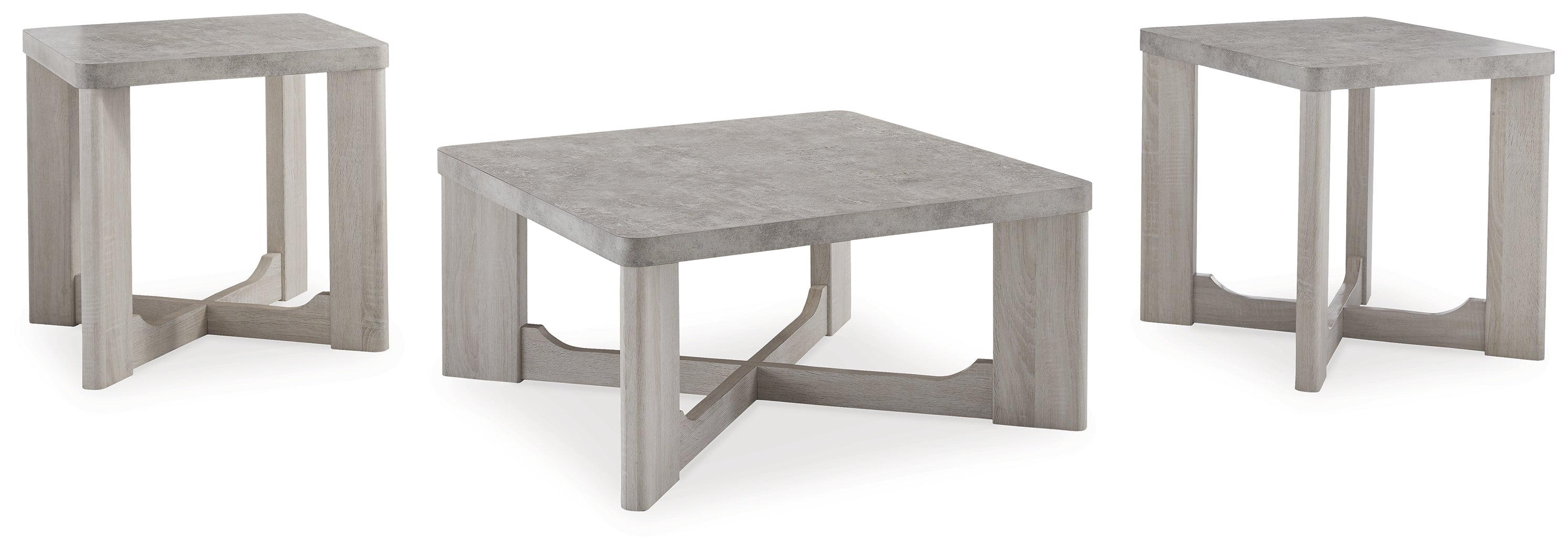 Garnilly Whitewash Table (Set of 3) - T247-13 - Bien Home Furniture & Electronics