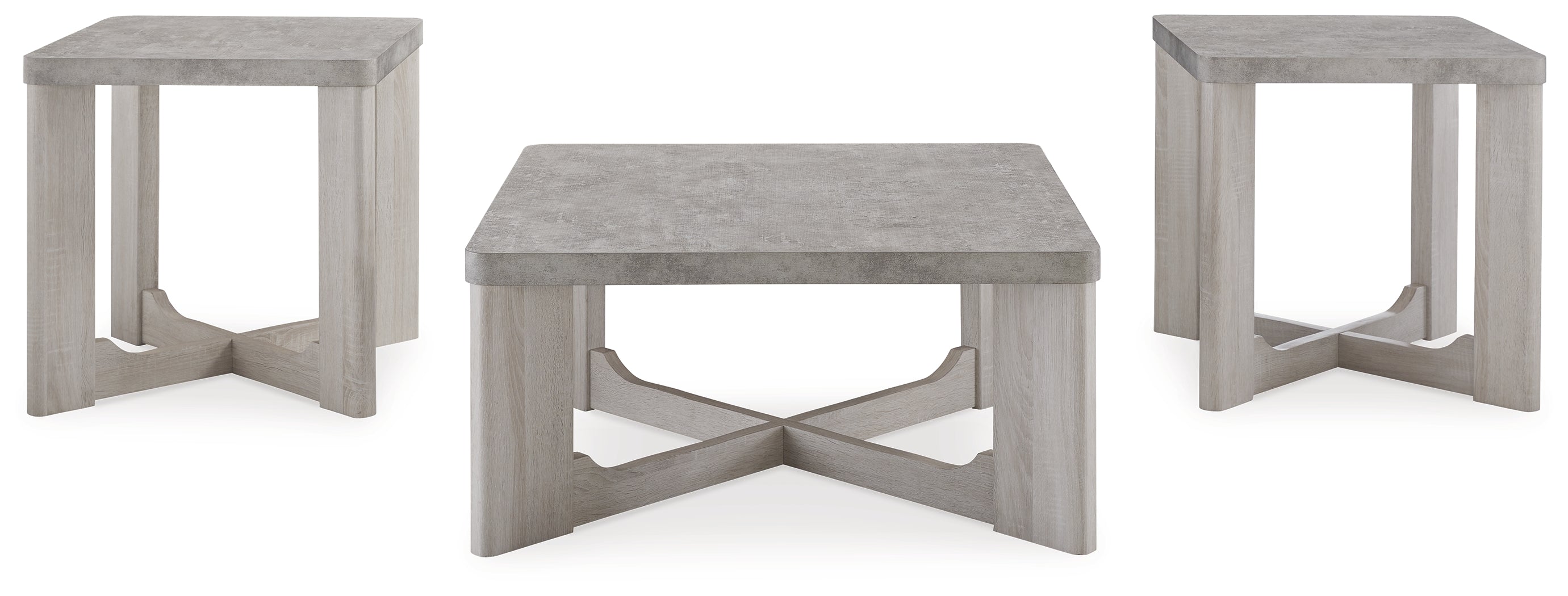 Garnilly Whitewash Table (Set of 3) - T247-13 - Bien Home Furniture & Electronics