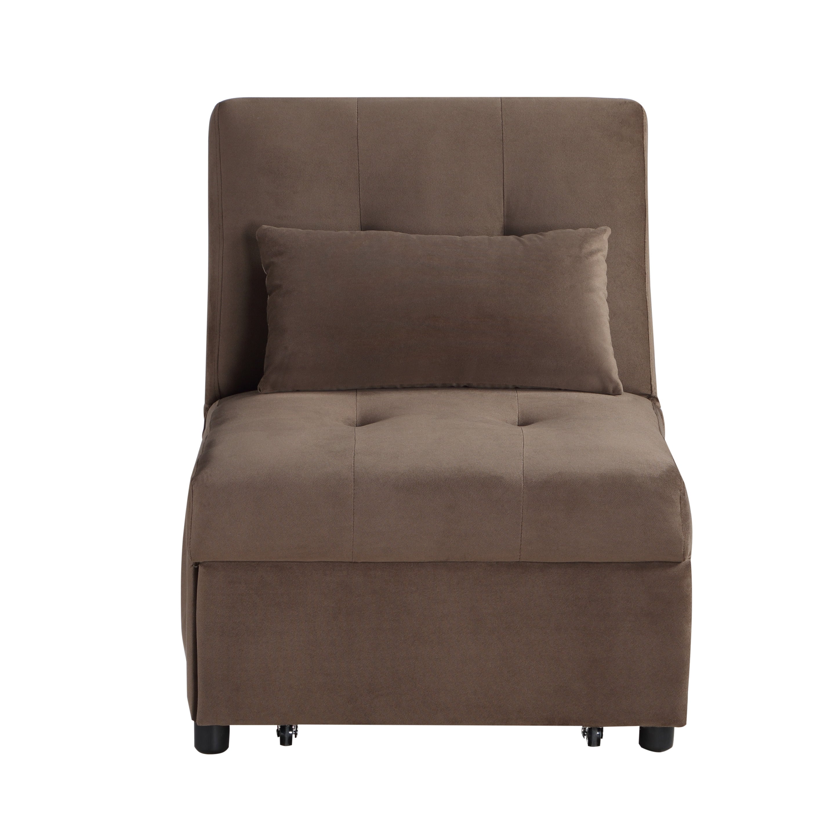 Garrell Brown Velvet Lift Top Storage Bench with Pull-out Bed - 4615-F2 - Bien Home Furniture & Electronics