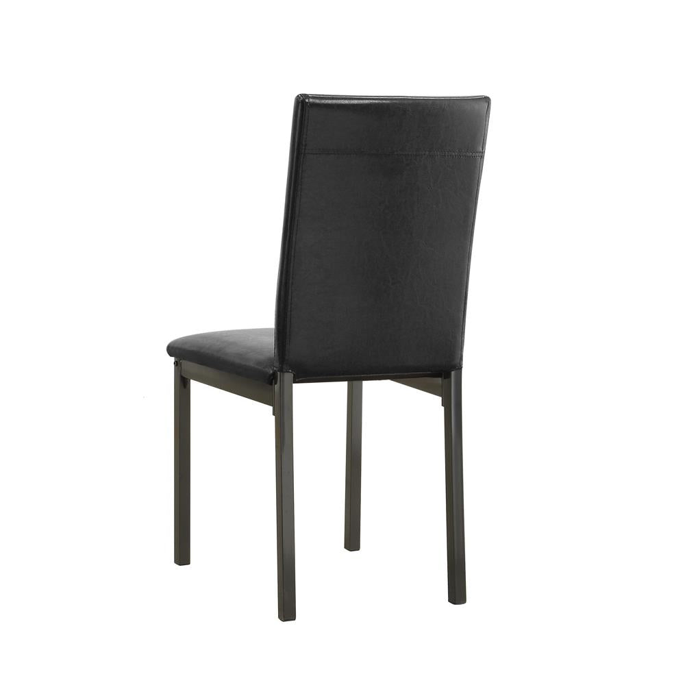 Garza Black Upholstered Dining Chairs, Set of 2 - 100612 - Bien Home Furniture & Electronics