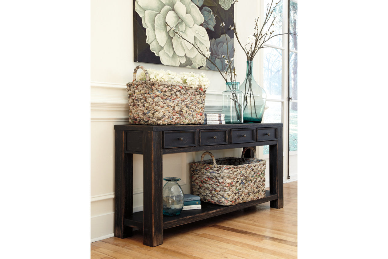 Gavelston Black Sofa/Console Table - T732-4 - Bien Home Furniture & Electronics