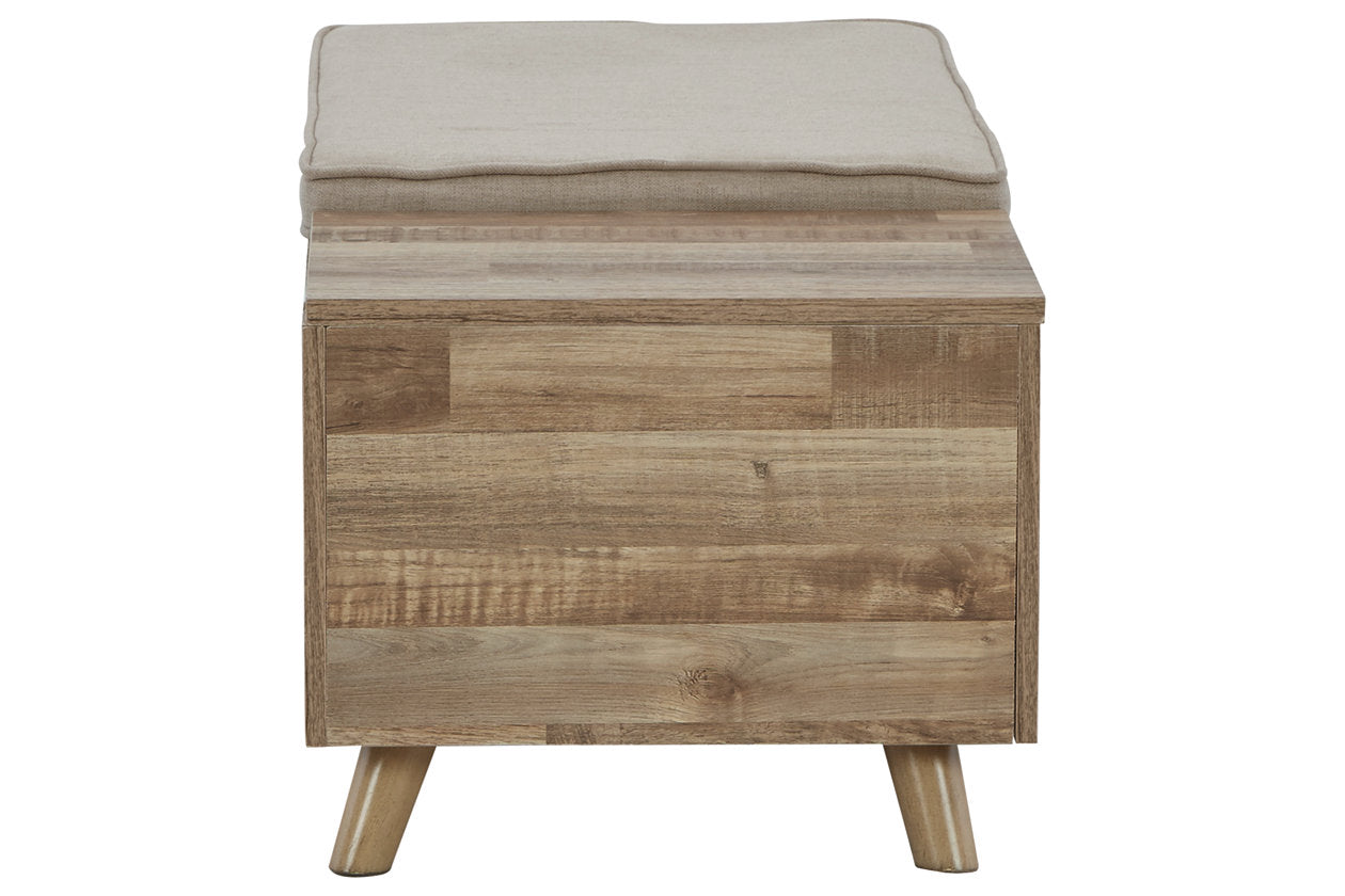 Gerdanet Beige/Brown Storage Bench - A3000318 - Bien Home Furniture & Electronics