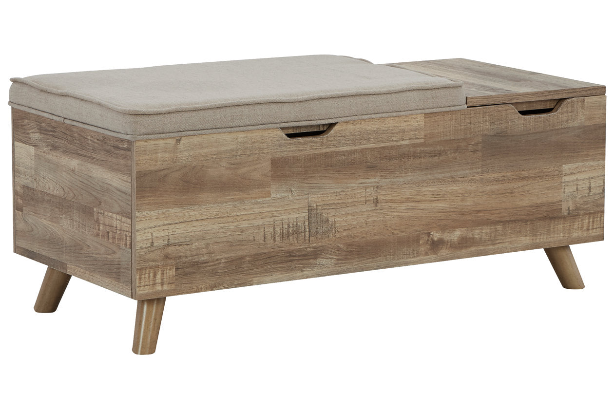 Gerdanet Beige/Brown Storage Bench - A3000318 - Bien Home Furniture &amp; Electronics