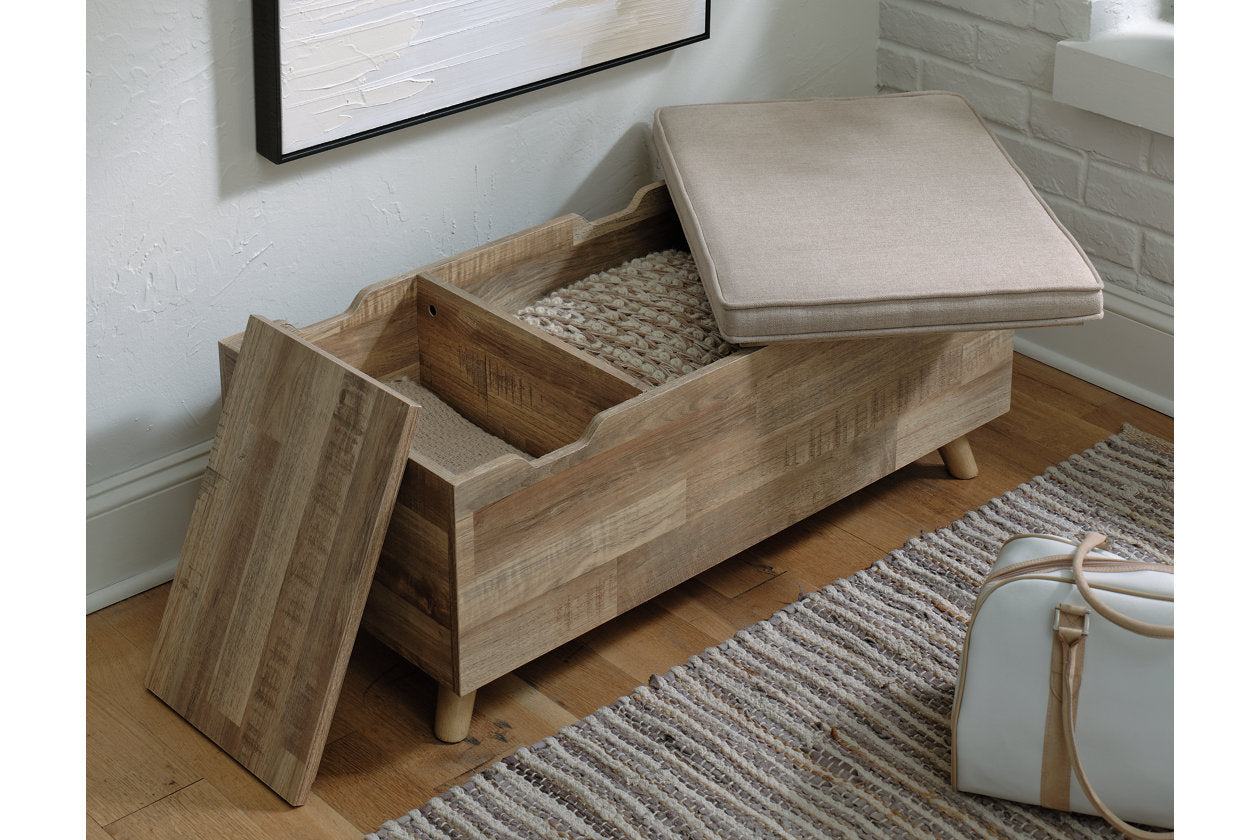 Gerdanet Beige/Brown Storage Bench - A3000318 - Bien Home Furniture & Electronics