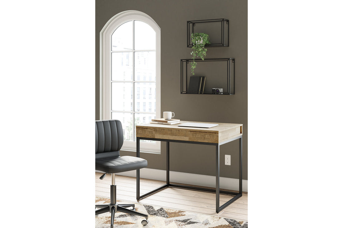 Gerdanet Light Brown/Black 36&quot; Home Office Desk - H320-13 - Bien Home Furniture &amp; Electronics