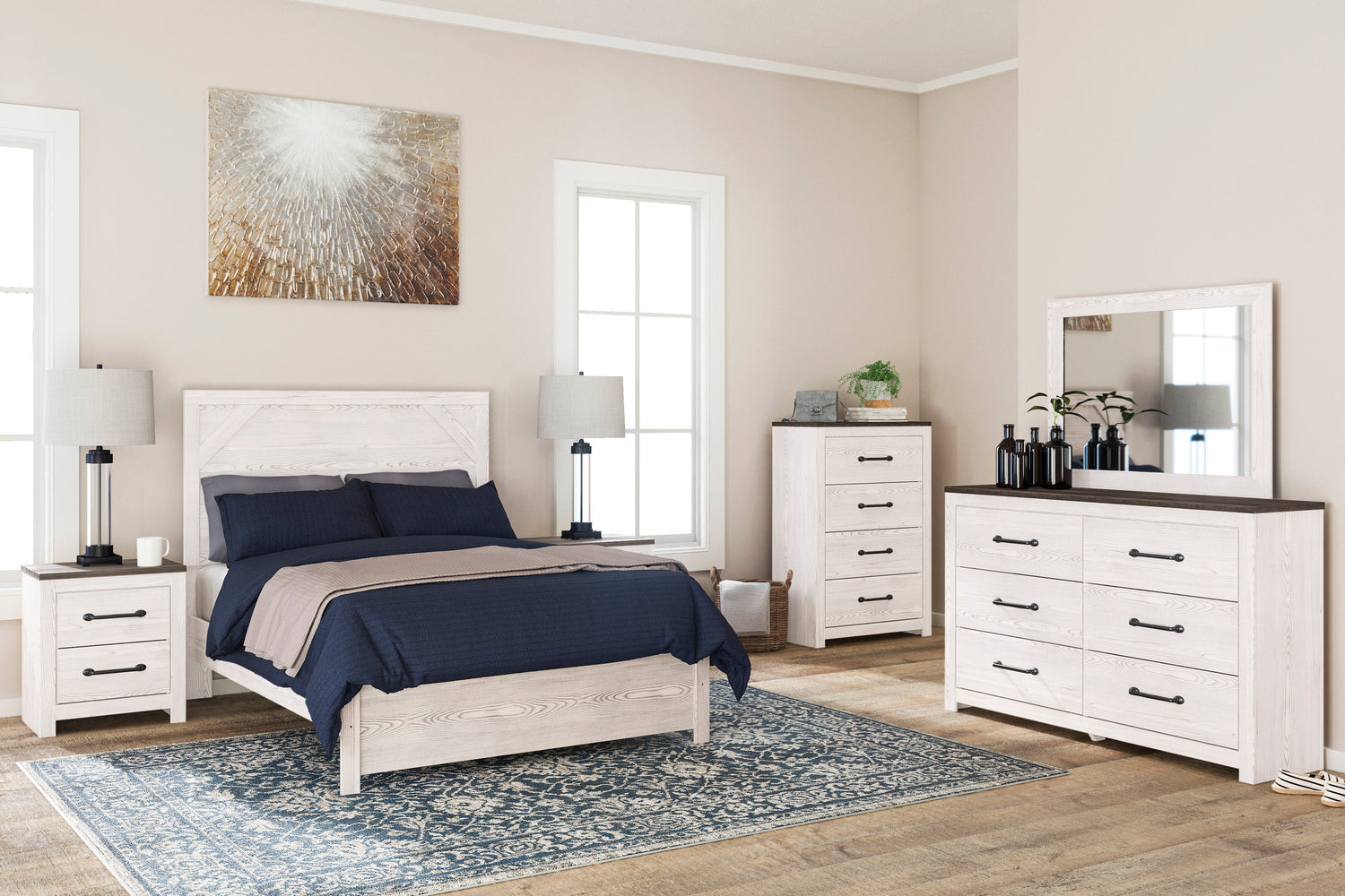Gerridan White/Gray Panel Youth Bedroom Set - SET | B1190-55 | B1190-86 | B1190-31 | B1190-36 | B1190-92 | B1190-44 - Bien Home Furniture & Electronics