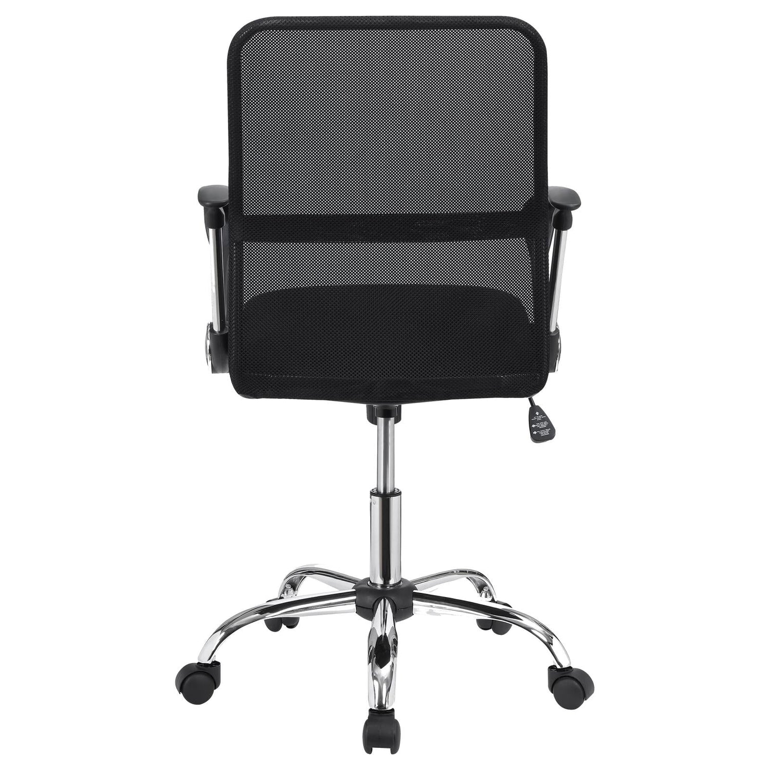 Gerta Black/Chrome Office Chair with Mesh Backrest - 801319 - Bien Home Furniture &amp; Electronics
