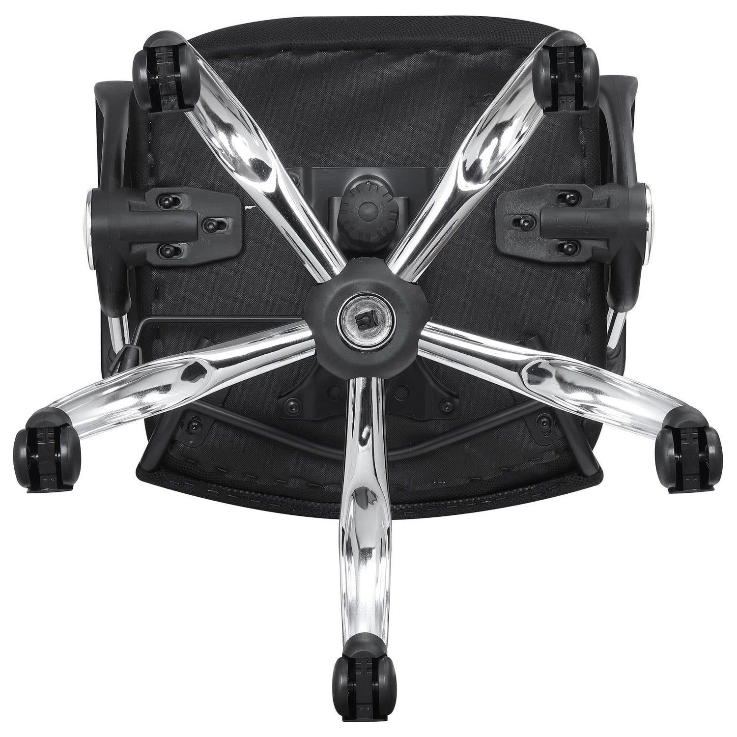 Gerta Black/Chrome Office Chair with Mesh Backrest - 801319 - Bien Home Furniture & Electronics