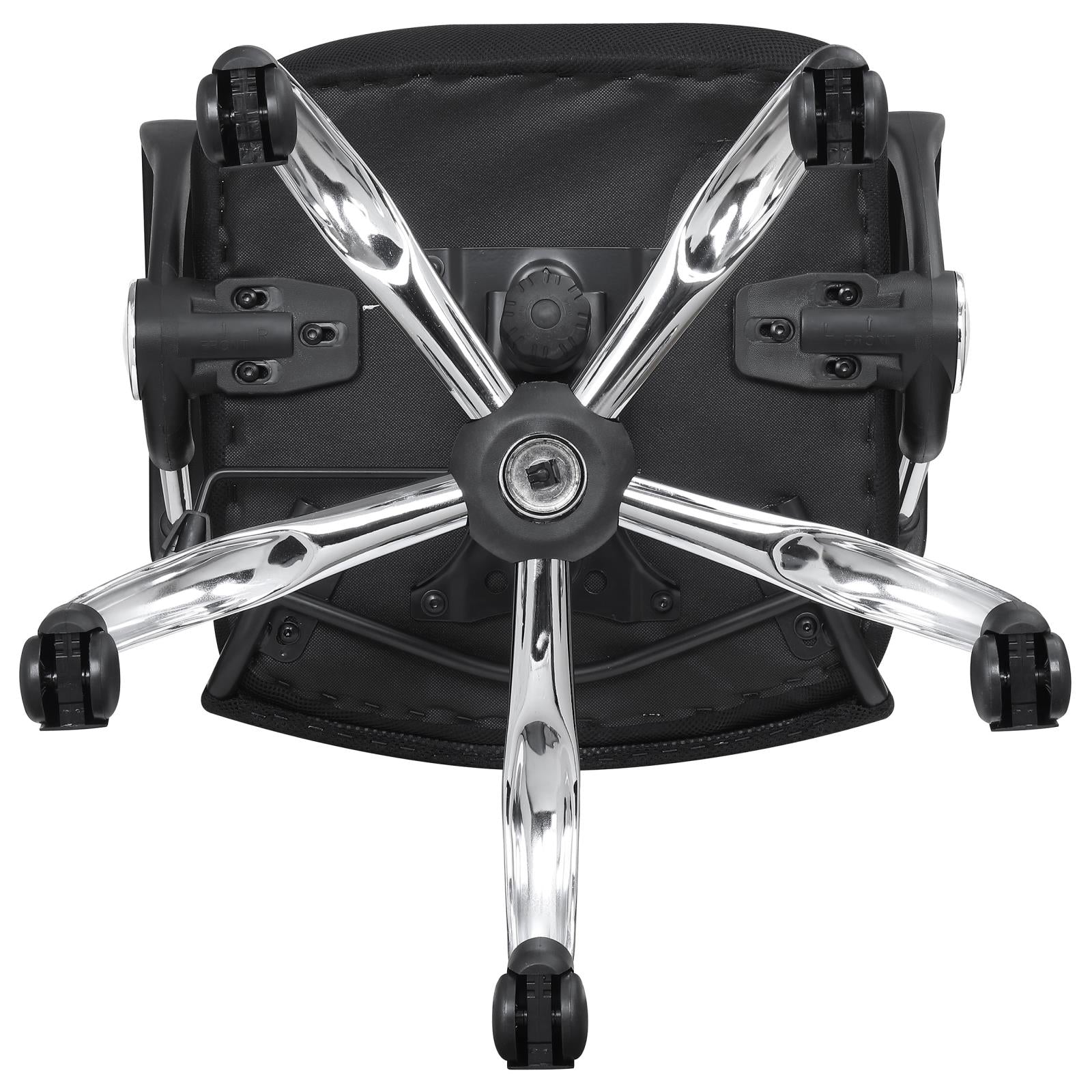 Gerta Black/Chrome Office Chair with Mesh Backrest - 801319 - Bien Home Furniture & Electronics