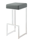 Gervase Gray/Chrome Square Bar Stool - 105262 - Bien Home Furniture & Electronics