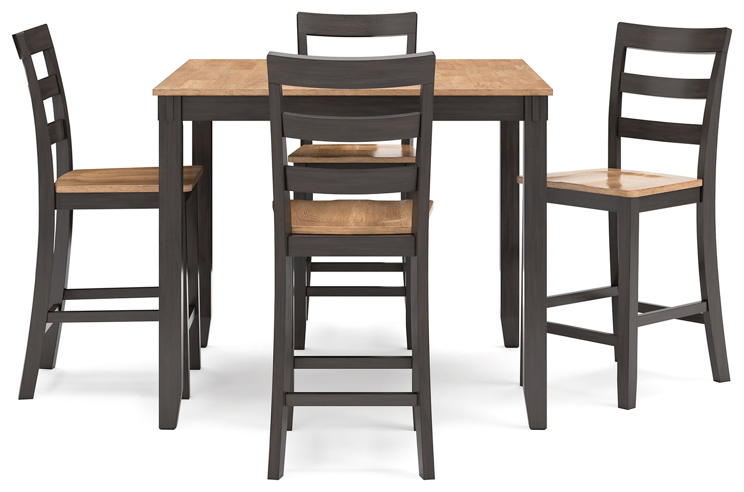 Gesthaven Natural/Brown Counter Height Dining Table and 4 Barstools (Set of 5) - D396-223 - Bien Home Furniture & Electronics