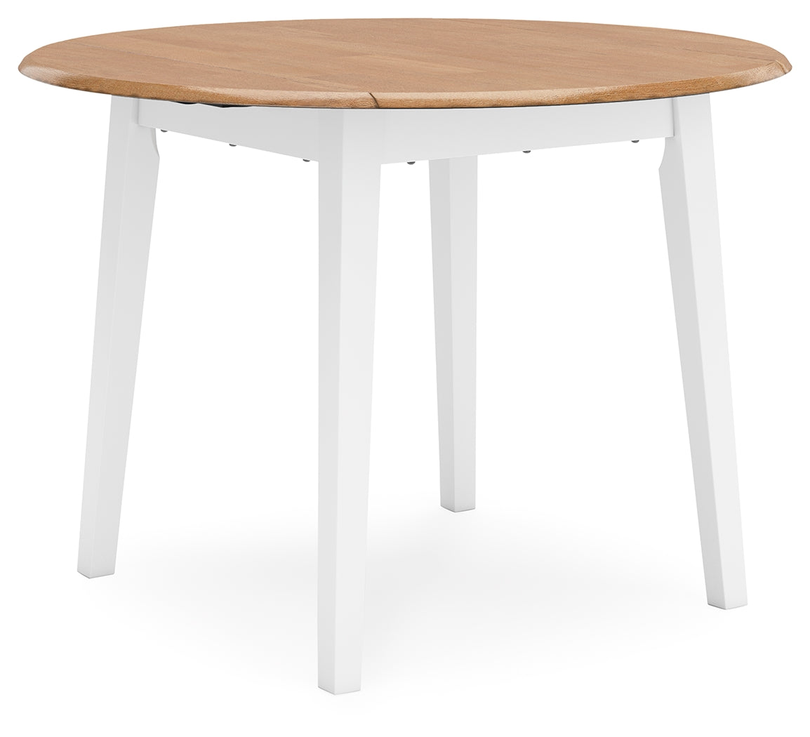 Gesthaven Natural/White Dining Drop Leaf Table - D398-15 - Bien Home Furniture & Electronics