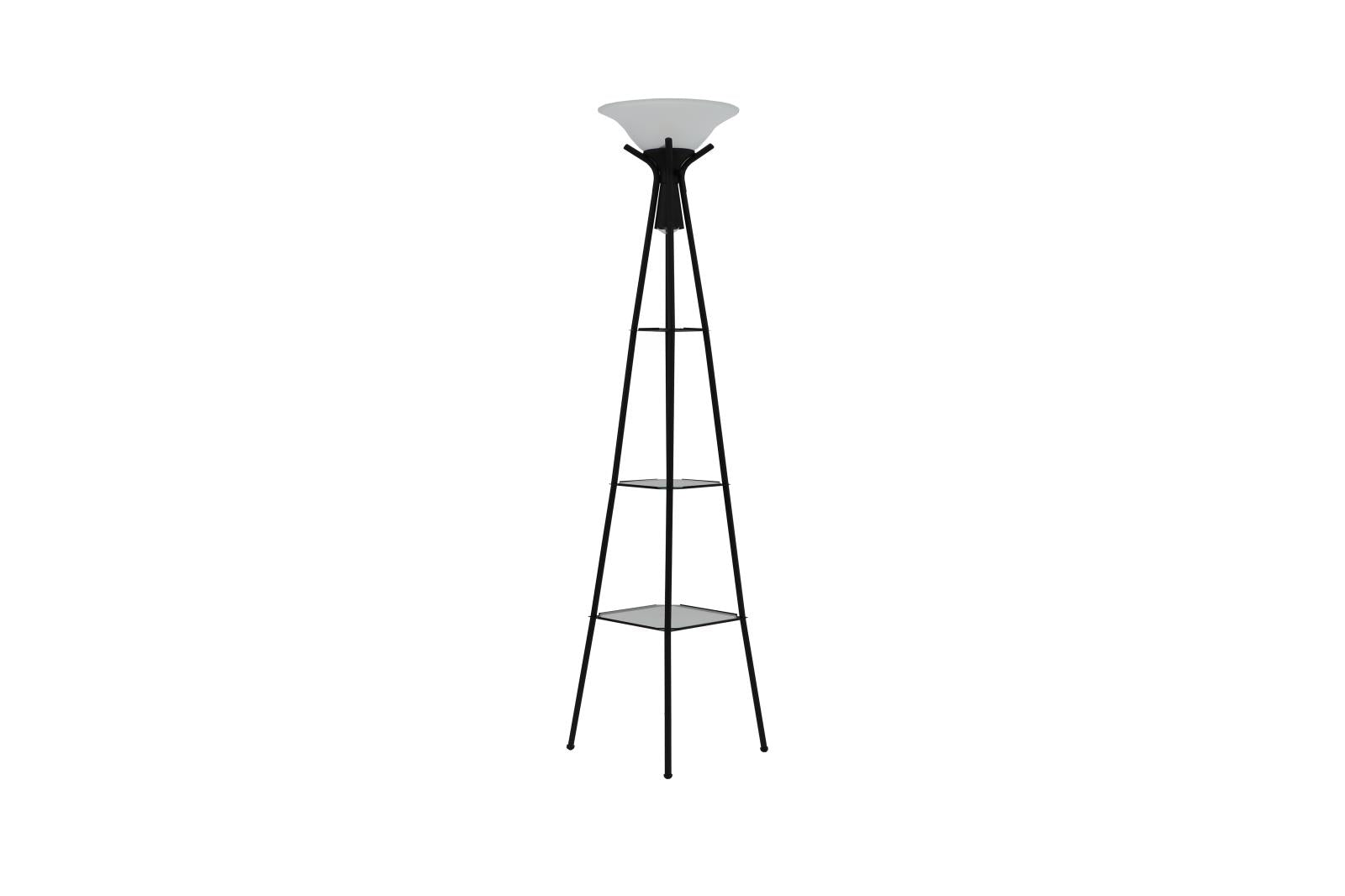 Gianni Versatile Shelf Tower Floor Lamp Charcoal Black - 901420 - Bien Home Furniture & Electronics