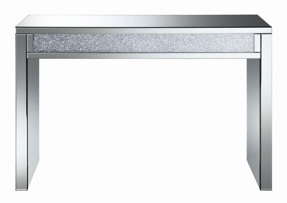 Gillian Rectangular Sofa Table Silver/Clear Mirror - 722499 - Bien Home Furniture & Electronics