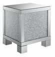 Gillian Square End Table Silver/Clear Mirror - 722497 - Bien Home Furniture & Electronics