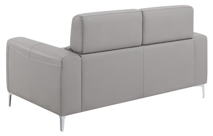 Glenmark Track Arm Upholstered Loveseat Taupe - 509732 - Bien Home Furniture &amp; Electronics