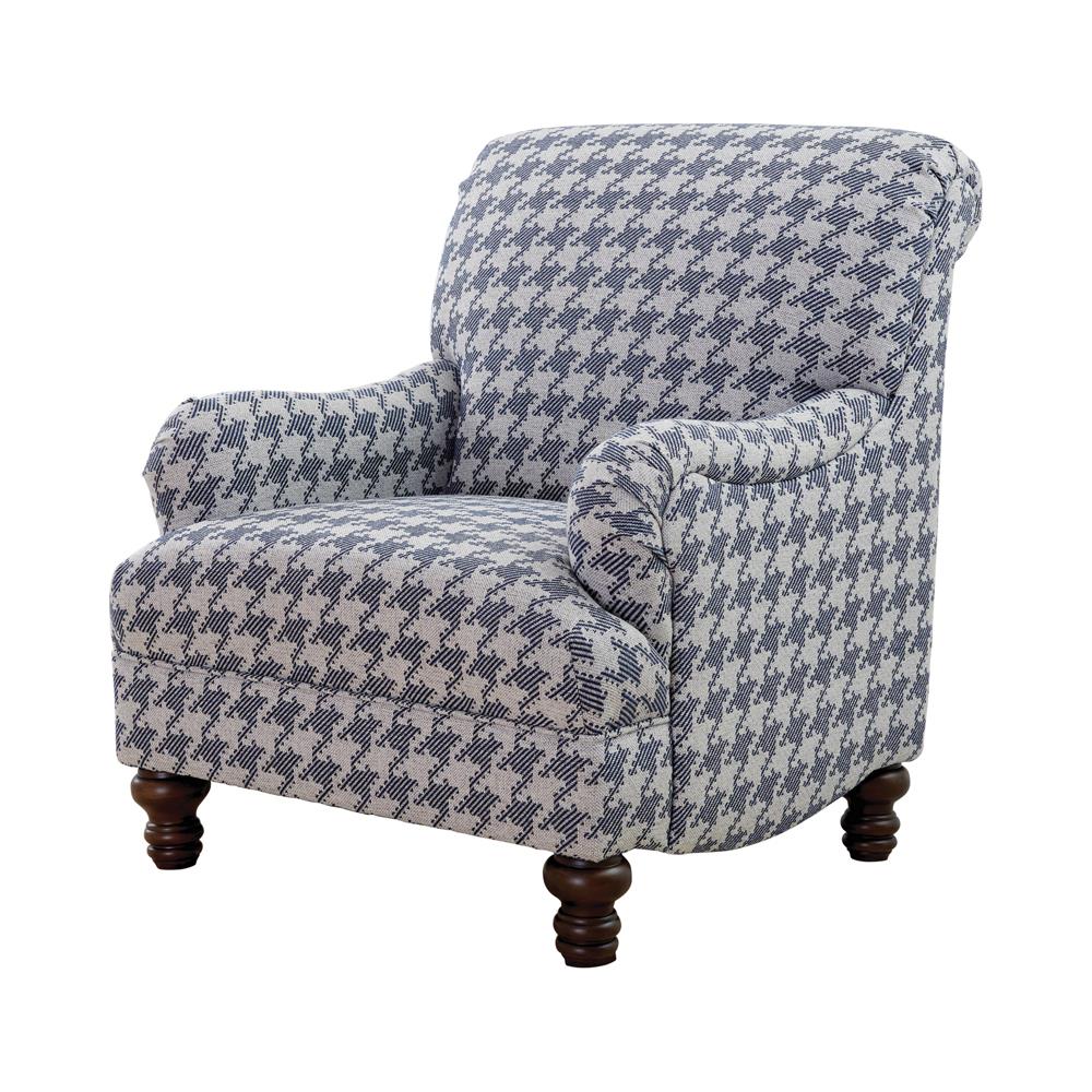 Glenn Blue Recessed Arms Accent Chair - 903093 - Bien Home Furniture & Electronics