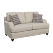 Glenn Cushion Back Loveseat Light Gray - 511095 - Bien Home Furniture & Electronics