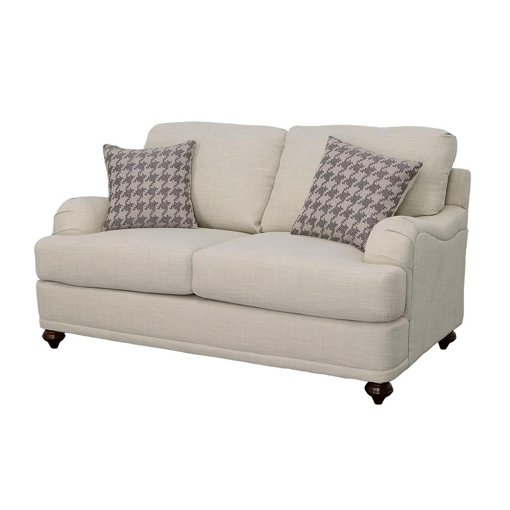 Glenn Cushion Back Loveseat Light Gray - 511095 - Bien Home Furniture & Electronics