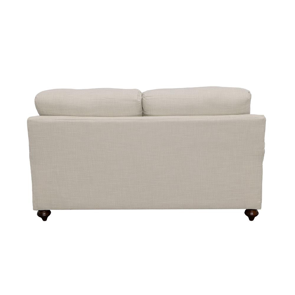 Glenn Cushion Back Loveseat Light Gray - 511095 - Bien Home Furniture & Electronics