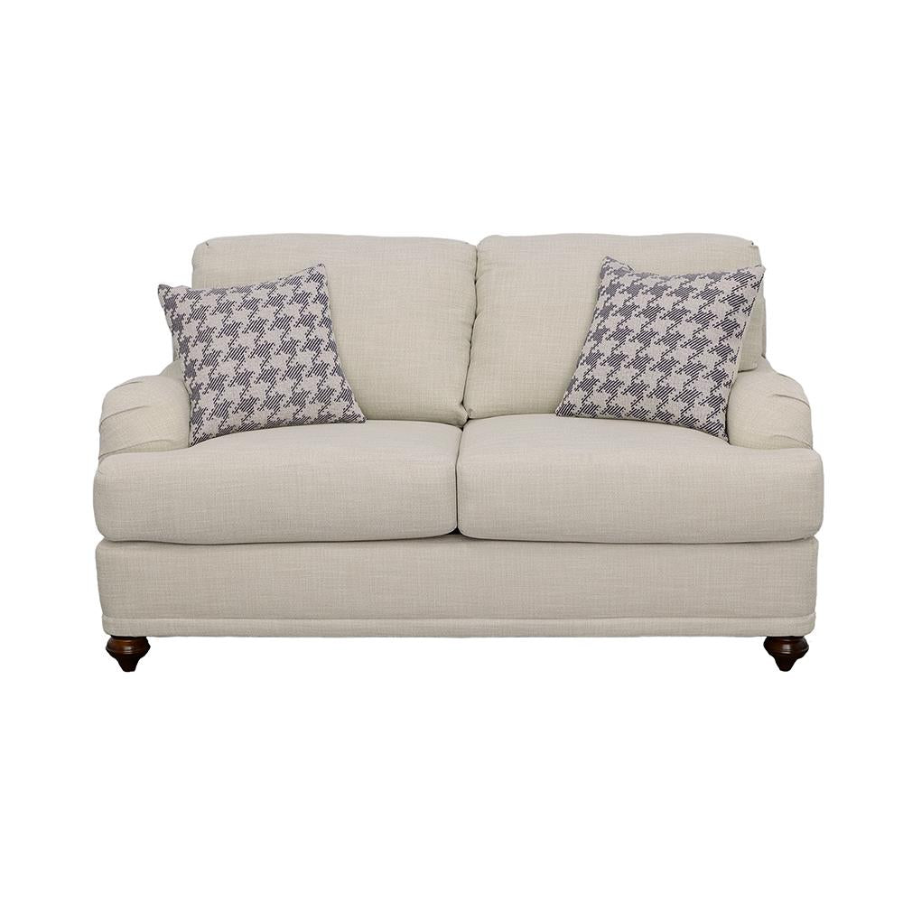 Glenn Recessed Arms Loveseat Light Gray - 511092 - Bien Home Furniture & Electronics