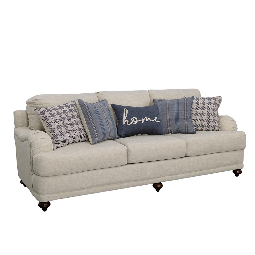 Glenn Recessed Arms Sofa Light Gray - 511091 - Bien Home Furniture & Electronics