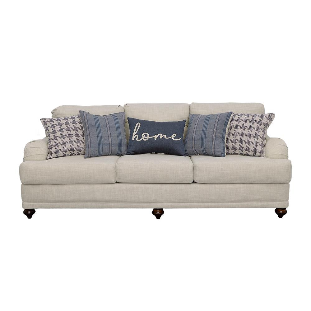 Glenn Recessed Arms Sofa Light Gray - 511091 - Bien Home Furniture & Electronics