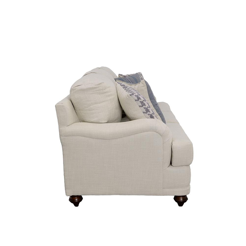 Glenn Recessed Arms Sofa Light Gray - 511091 - Bien Home Furniture & Electronics