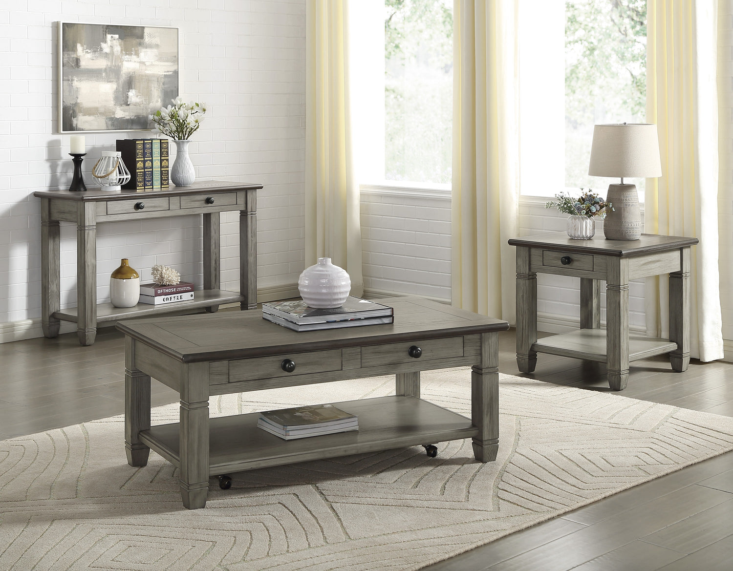 Granby Antique Gray End Table - 5627GY-04 - Bien Home Furniture & Electronics