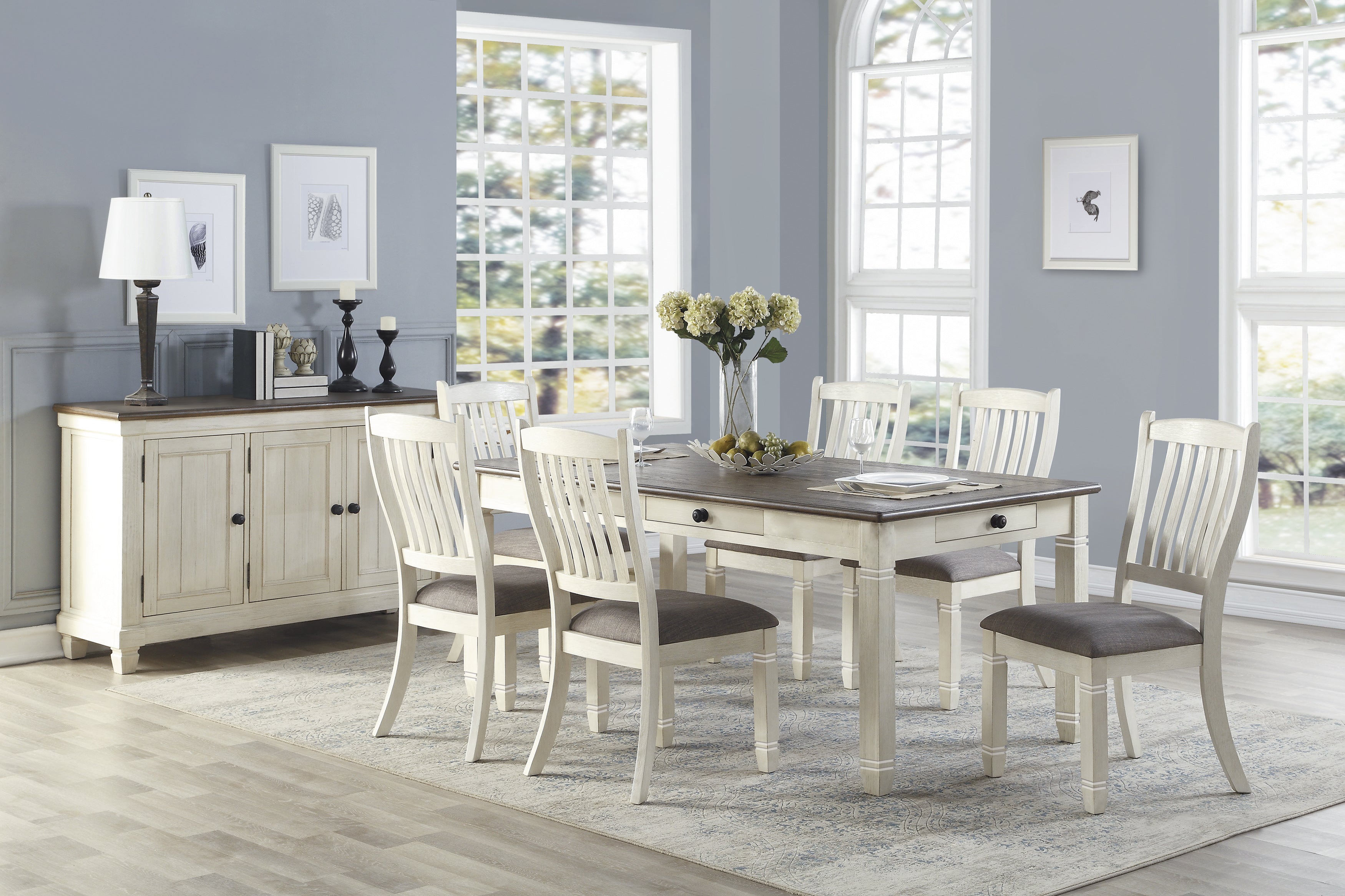 Granby Antique White Dining Table - 5627NW-72 - Bien Home Furniture & Electronics