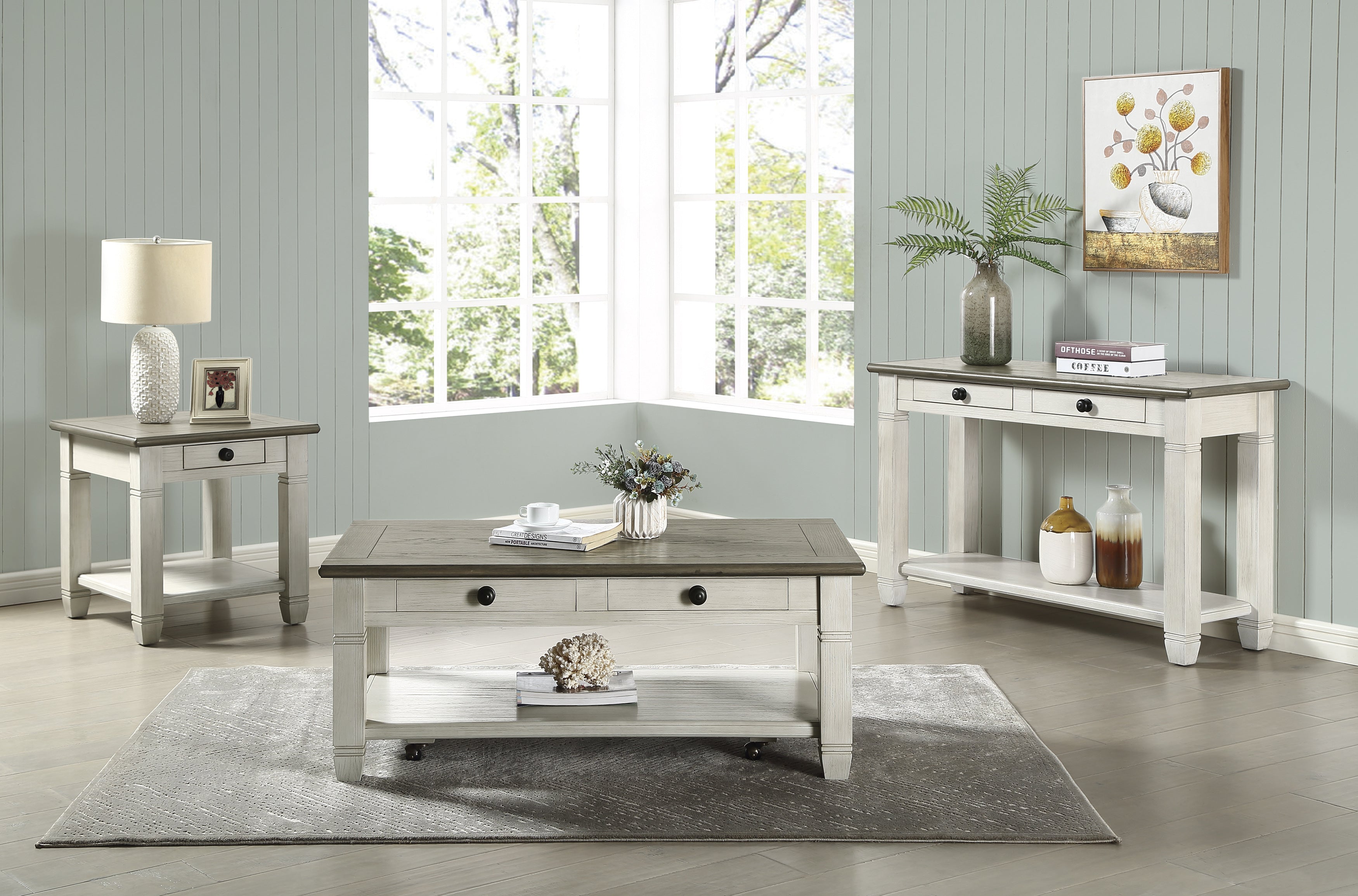 Granby Antique White End Table - 5627NW-04 - Bien Home Furniture & Electronics